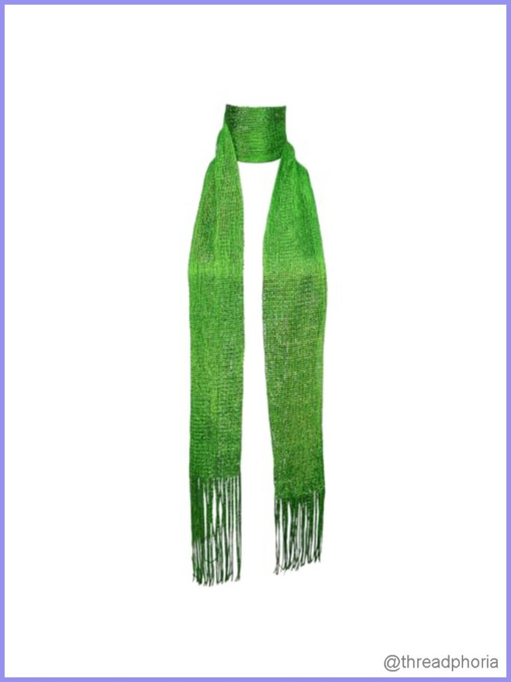 Sequin Neck Scarf for Women Skinny Long Lightweight Fringe Wrap